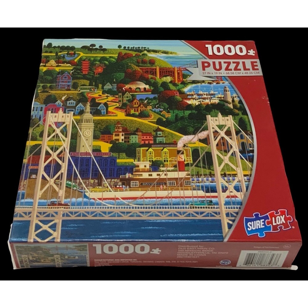 Sure-Lox 1000 Piece Jigsaw Puzzle "Bridges Of San Francisco" Brand New